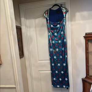 Eric Schlosberg Blue Sequin Star Dress
